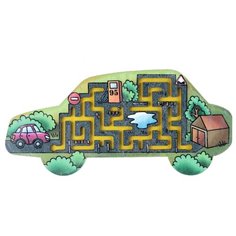 Головоломка Большой слон Лабиринт Машинка (0057) зеленый