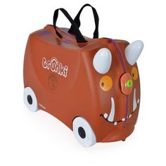 Чемодан trunki коричневый с принтом