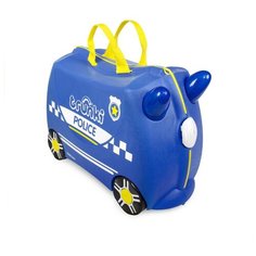 Чемодан trunki синий с принтом