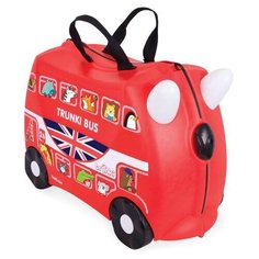 Чемодан trunki красный с принтом