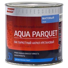 Лак Parade L50 Aqua Parquet матовый акрил-уретановый бесцветный 0.75 л