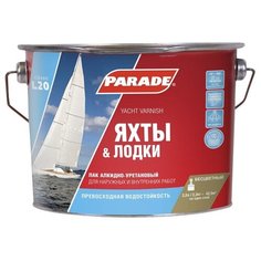 Лак яхтный Parade L20 Яхты & Лодки матовый алкидно-уретановый бесцветный 2.5 л