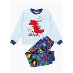 Пижама Веселый Малыш размер 92, синий/красный/зеленый
