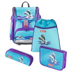 Step By Step Ранец Touch2 Happy Dolphins 4 предмета (138931), голубой