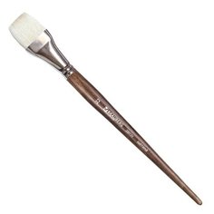 Кисть BRAUBERG Classic №22, щетина, плоская, длинная ручка коричневый