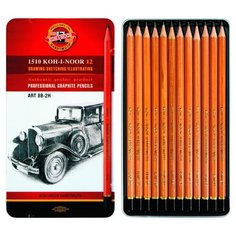 KOH-I-NOOR Набор чернографитных карандашей Art серия 1510 12 шт (1512N12001P)