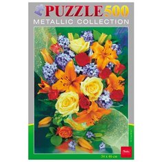 Пазл Hatber Metallic Collection Яркий букет (500ПЗ2мт_13342), 500 дет.