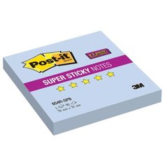 Post-it Блок-кубик Super Sticky, 76x76 мм, 90 штук (654) голубой