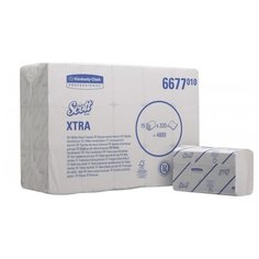 Полотенца бумажные Scott Xtra белые однослойные 6677 320 лист.
