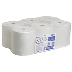 Полотенца бумажные Scott Xtra белые белые однослойные 6667 6 рул.