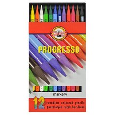 KOH-I-NOOR Карандаши цветные Progresso, 12 цветов (8756012007PZ)