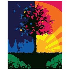 Рыжий кот картина по номерам "Волшебное дерево" 40х50 см (E120)