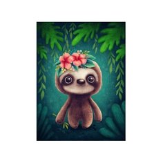 Рыжий кот Картина по номерам "Милый ленивец" 30х40 см (Х-3725)