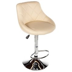 Стул Woodville Curt, металл/искусственная кожа, цвет: бежевый