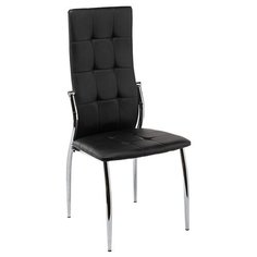 Стул Woodville Farini, металл/искусственная кожа, цвет: черный