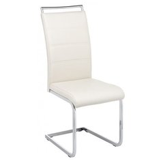 Стул Woodville Oddy, металл/искусственная кожа, цвет: white