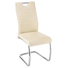 Стул Woodville Tur, металл/искусственная кожа, цвет: бежевый