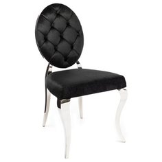 Стул Woodville Odda, металл/искусственная кожа, цвет: черный