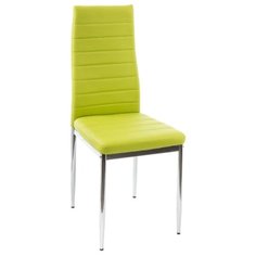 Стул Woodville DC2-001, металл/искусственная кожа, цвет: зеленый/хром