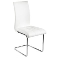 Стул Woodville Merano, металл/искусственная кожа, цвет: белый