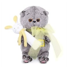 Мягкая игрушка Basik&Co Кот Басик baby с погремушкой 20 см
