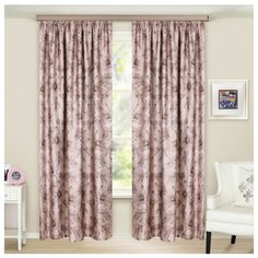 Портьеры Witerra Ромашки на ленте 135х260 см 2шт. кофе с молоком