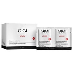 Gigi Влажные очищающие салфетки для жирной проблемной кожи Acnon Triple Acid Rapid Wipes, 30 шт.