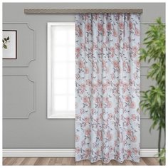 Портьеры Witerra Японский пион на ленте 260 см какао