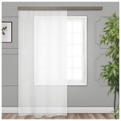 Тюль Witerra с вышивкой Цветок на ленте 275 см молочный