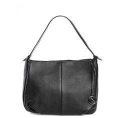Сумка хобо Afina, натуральная кожа, черный