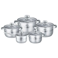 Набор посуды Bohmann BH-1275-10 10 пр. серебристый