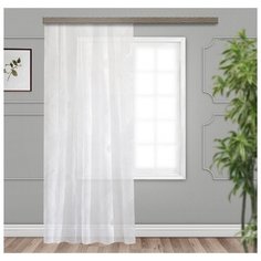 Тюль Witerra Маки JYB048 на ленте 260 см молочный