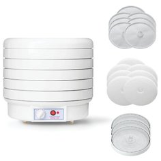 Сушилка ВолТера 1000 Люкс (с 3 решетчатыми, 7 сетчатыми и 7 поддонами для пастилы) белый