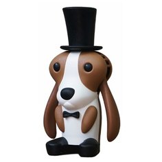 Штопор Qualy винтовой Wine Hound белый/коричневый