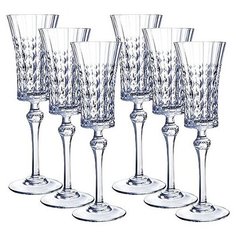 Cristal dArques Набор из 6 фужеров для шампанского 150 мл Lady Diamond L9742 прозрачный