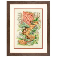 Dimensions Набор для вышивания крестиком Садовые ступеньки 25 х 35 см (70-35362)