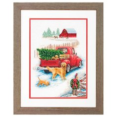 Dimensions Набор для вышивания крестиком Зимняя поездка 25,4 х 35,5 см (08971)