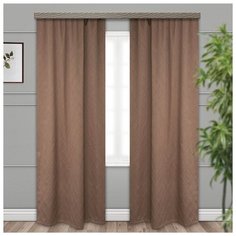 Портьеры Witerra Ромбы FA161 на ленте 260см молочный шоколад