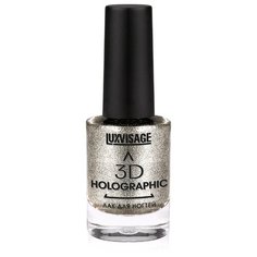 Лак LUXVISAGE 3D Holographic, оттенок 707-черный опал