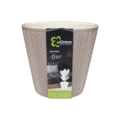 Горшок InGreen Ajur ING6191, 1.6л, 16х14.5 см молочный шоколад