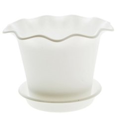 Горшок InGreen Бали D 200 с подставкой №3 белый