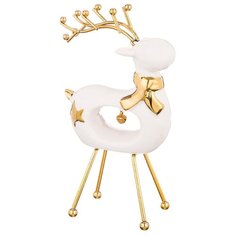 Фигурка Lefard Олень 146-1044 белый/золотой