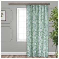 Портьеры Witerra Папоротник жаккард на ленте 135х260 см фисташка