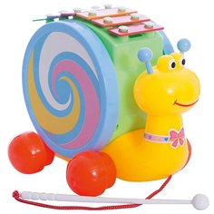 Каталка-игрушка TONG DE Улитка (T272-D2141) желтый/голубой