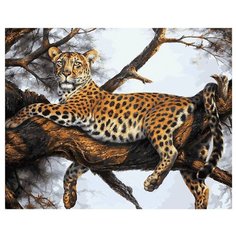 Белоснежка Картина по номерам "Леопард на отдыхе" 40х50 см (170-AB)