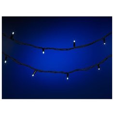 Гирлянда SNOWMEN Нить ЕК0186 1000 см, 60 ламп, белый/черный провод