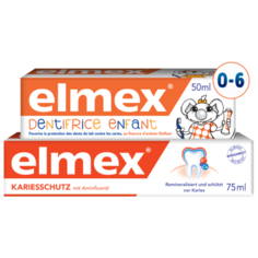 Набор зубных паст Elmex Детская от 1 до 6 лет, 50 мл + Защита от кариеса, 75 мл