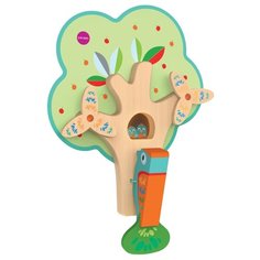 Развивающая игрушка Oribel Vertiplay настенная Занятой дятел оранжевый/зеленый/голубой/бежевый