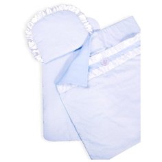 Комплект для люльки Сонный Гномик Конфетка (подушка, матрас, плед) 817 нежно-голубой