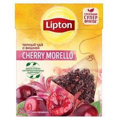 Чай черный Lipton Cherry Morello в пирамидках, 34 г, 20 шт.